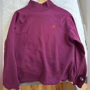 Women’s burgundy sweater: brand champion size medium